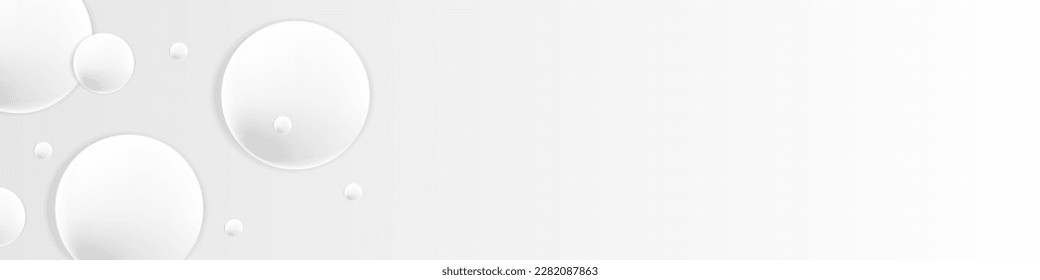 Modern abstract white background with circles. White bubble. Vector EPS 10