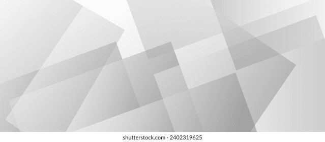 modern abstract white background design with layers of textured white transparent material in the shape of triangular diamonds and squares in a random geometric pattern, vector