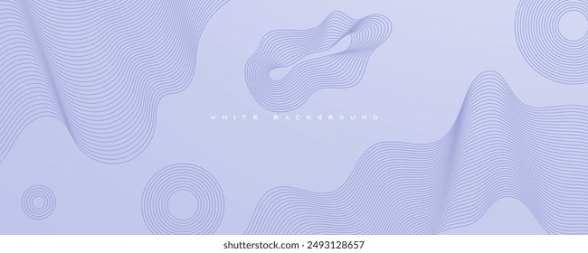 Diseño abstracto moderno de fondo blanco líneas onduladas Vector decorativo texturizado