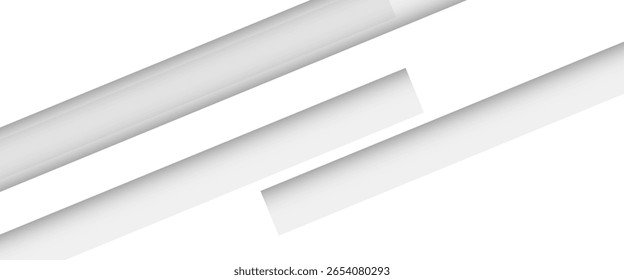 Modern abstract white background with diagonal line. Simple graphic design element. Futuristic concept. Horizontal banner template with space for your text. Vector