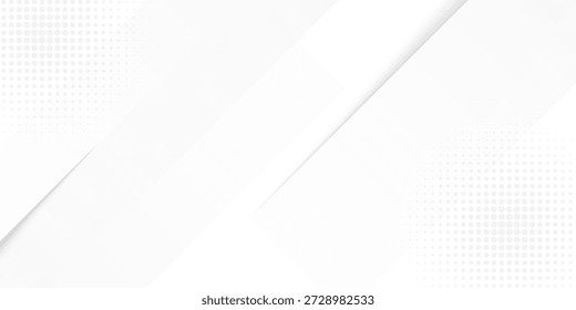 Fondo blanco abstracto moderno con líneas diagonales suaves y textura de semitono punteado. Limpie la Plantilla mínima de diseño para proyectos empresariales, tecnológicos, corporativos, digitales o de presentación.