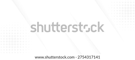 Modern abstract white background with soft diagonal lines and dotted halftone texture. Clean minimal design template for business, technology, corporate, digital, or presentation projects.