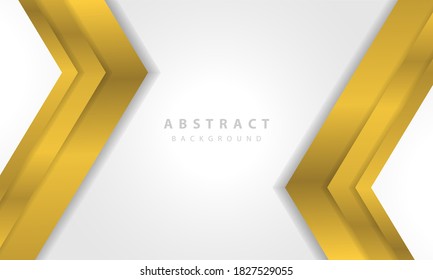 Modern abstract white background vector with gold line effect. Elegant concept design vector.