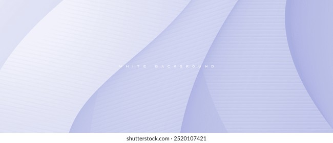 Modern abstract white background wavy layers with lines textured decorative vector