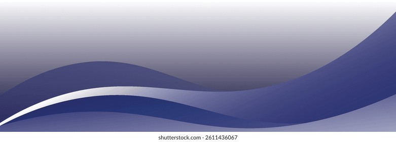 Modern abstract white blue gradient background with waves. vector