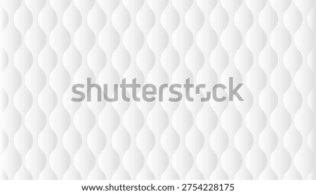 Modern abstract white embossed wavy geometric background.