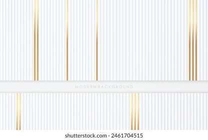 modern abstract white with golden lines luxury background