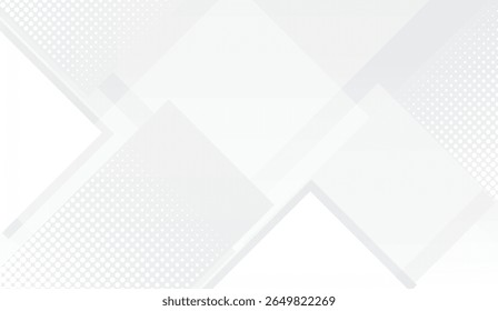 Fondo geométrico blanco y gris Abstractas moderno con sutil textura punteada y Formas superpuestas, ideal para Diseños Corporativas limpios y Plantillas de presentación