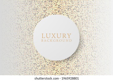 Modern abstract white luxury background with gold glitter