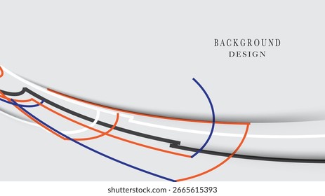 Modern abstract white minimal lines background