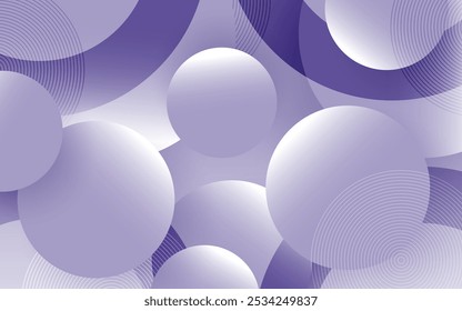 Fondo blanco y púrpura Abstractas moderno con Formas circulares en concepto futurista