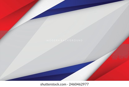 modern abstract white and red with blue color background