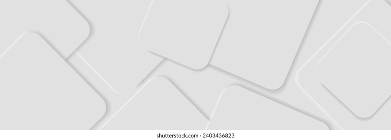 Modern abstract white square shape background. Elegant geometric shape overlay pattern. Suitable for wallpapers, covers, posters, banners, brochures, presentations, websites, vectors
