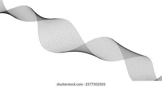 Modern abstract white wave digital geometric Technology, Design for banner, wallpaper, background and many more, twisted curve lines with blend effect abstract vector abstract background,
