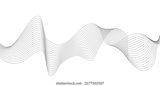 Modern abstract white wave digital geometric Technology, Design for banner, wallpaper, background and many more, twisted curve lines with blend effect abstract vector abstract background,
