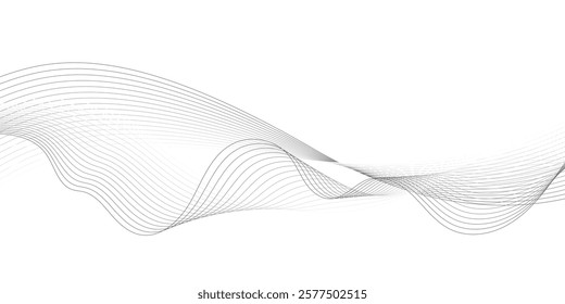 Modern abstract white wave digital geometric Technology, Design for banner, wallpaper, background and many more, twisted curve lines with blend effect abstract vector abstract background,
