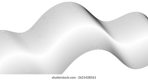Modern abstract white wave digital geometric Technology,Design for banner, wallpaper.twisted curve lines with blend effect abstract vector abstract background,EPS 10