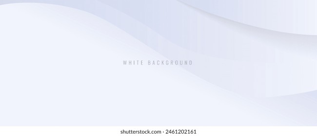 Fondo ondulado blanco abstracto moderno con color liso.
