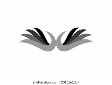 modern abstract wings logo vector