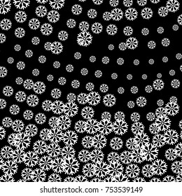 Modern abstract winter background with snowflakes. Design element for brochure, advertisements, flyer, greetings cards, web and other graphic designer works. Vector clip art.