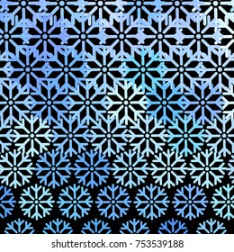Modern abstract winter background with snowflakes. Design element for brochure, advertisements, flyer, greetings cards, web and other graphic designer works. Vector clip art.