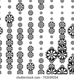 Modern abstract winter background with snowflakes. Design element for brochure, advertisements, flyer, greetings cards, web and other graphic designer works. Vector clip art.