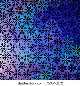 Modern abstract winter background with snowflakes. Design element for brochure, advertisements, flyer, greetings cards, web and other graphic designer works. Vector clip art.