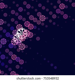 Modern abstract winter background with snowflakes. Design element for brochure, advertisements, flyer, greetings cards, web and other graphic designer works. Vector clip art.