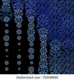 Modern abstract winter background with snowflakes. Design element for brochure, advertisements, flyer, greetings cards, web and other graphic designer works. Vector clip art.