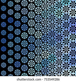 Modern abstract winter background with snowflakes. Design element for brochure, advertisements, flyer, greetings cards, web and other graphic designer works. Vector clip art.