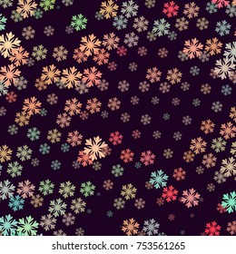 Modern abstract winter background with snowflakes. Design element for brochure, advertisements, flyer, greetings cards, web and other graphic designer works. Vector clip art.
