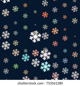 Modern abstract winter background with snowflakes. Design element for brochure, advertisements, flyer, greetings cards, web and other graphic designer works. Vector clip art.