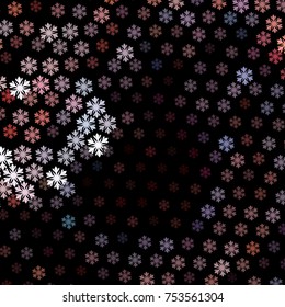 Modern abstract winter background with snowflakes. Design element for brochure, advertisements, flyer, greetings cards, web and other graphic designer works. Vector clip art.