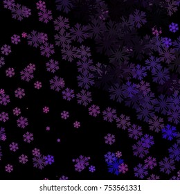 Modern abstract winter background with snowflakes. Design element for brochure, advertisements, flyer, greetings cards, web and other graphic designer works. Vector clip art.
