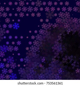 Modern abstract winter background with snowflakes. Design element for brochure, advertisements, flyer, greetings cards, web and other graphic designer works. Vector clip art.