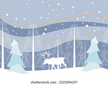 Modern abstract winter background suitable for winter wedding and merry christmas card