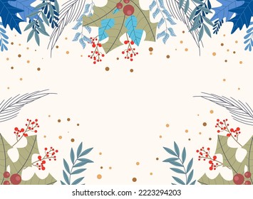 Modern abstract winter background suitable for winter wedding and merry christmas card