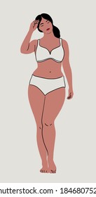 Modern abstract woman. Simple vector illustration.