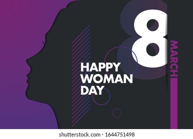 Modern Abstract Women Day Celebration Background, Good for Banner, Greeting, Social Media, and Other
