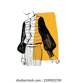 Modern abstract women. Minimalism concept. Female body, fashion. Matisse style. . Contemporary silhouette of woman. Hand drawn trendy vector posters, illustrations for print.
