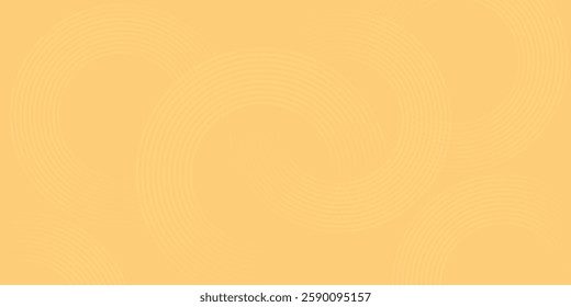 Modern abstract yellow background. Intersecting circles concept