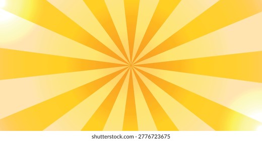 Modern Abstract Yellow Background with Symmetrical Geometric Sunburst Rays and Vibrant Gradient Layers for Professional Creative Design