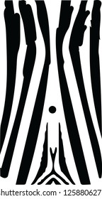 Modern abstract zebra print vector pattern decorative shape design for creative ideas