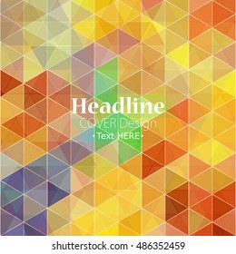modern abstraction in a bright and beautiful polygonal style