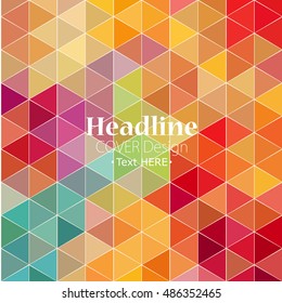 modern abstraction in a bright and beautiful polygonal style