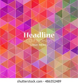 modern abstraction in a bright and beautiful polygonal style