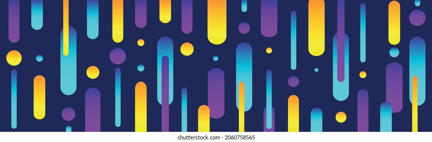abstracción moderna, composición hecha de varias formas redondeadas de líneas en color - Ilustración vectorial