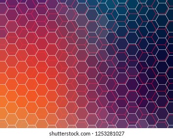 
Modern abstraction of geometric hexagons, lattice, honeycombs