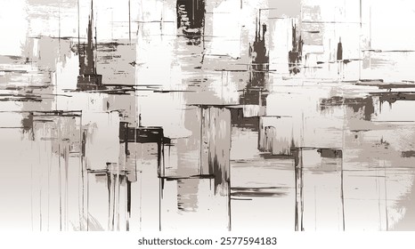 Modern Abstraction in Monochrome: Linear Overlaps and Soft Neutral Colors Defining a Unique Perspective on Architectural Simplicity