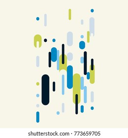 Modern abstraction with rounded and colorful lines elements